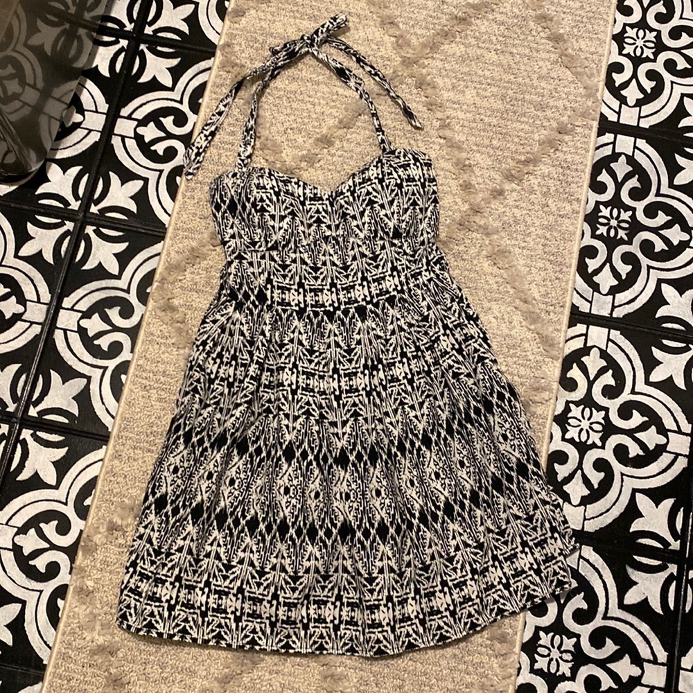 Black and White Aztec Print summer sundress